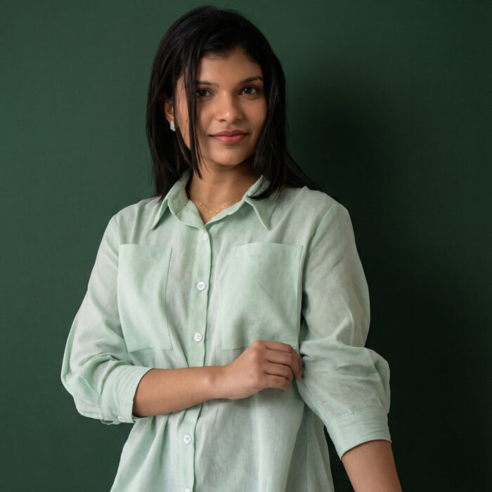 OLERAE Pastel Green Everyday Shirt 2