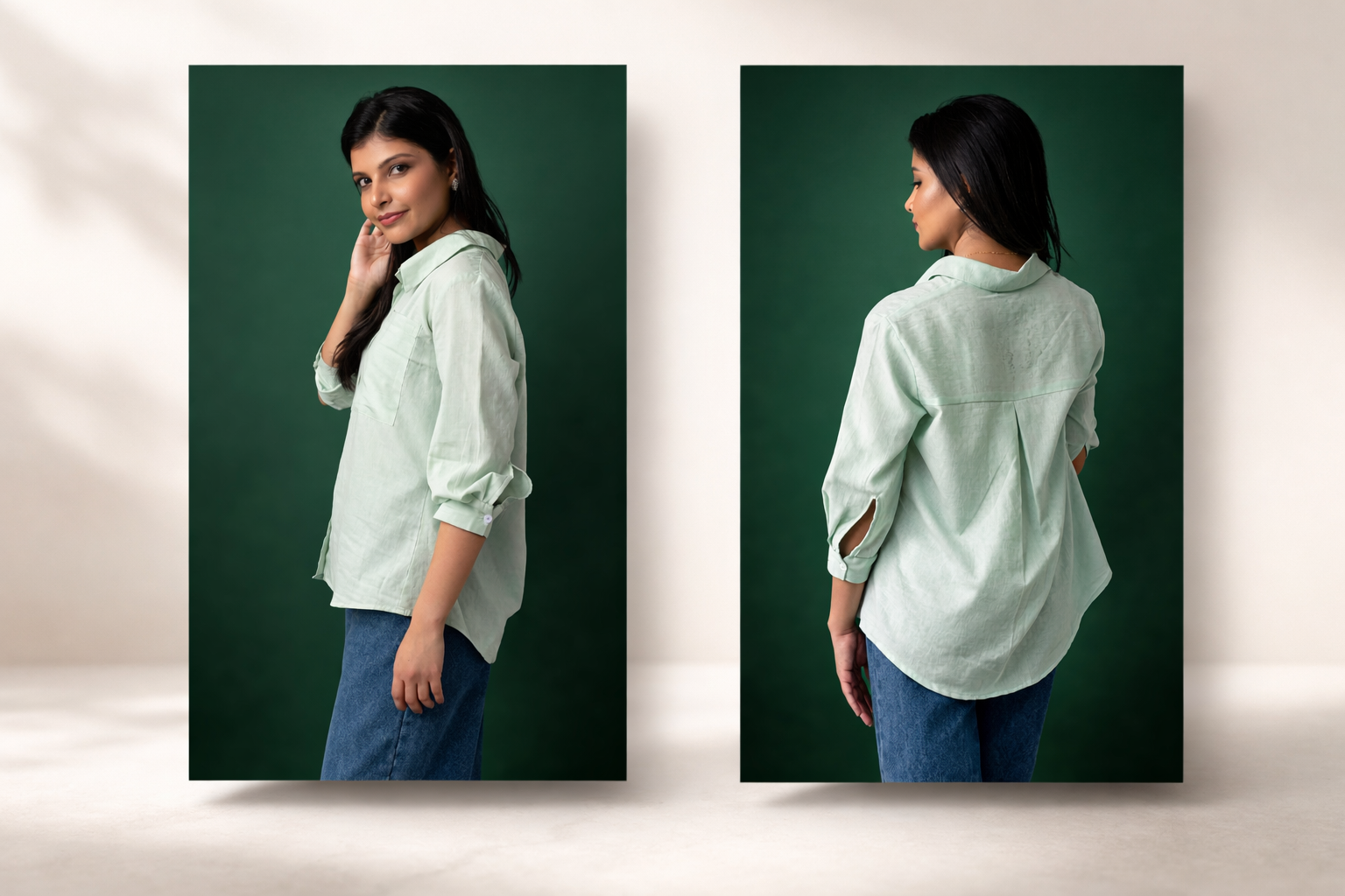 OLERAE Pastel Green Everyday Shirt Banner