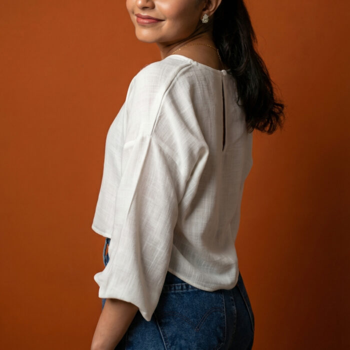 OLERAE Everyday White Crop Top 4