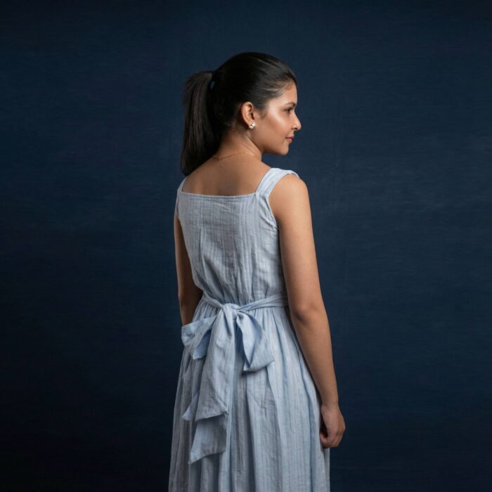 OLERAE Sky Blue Flow Maxi Dress 2