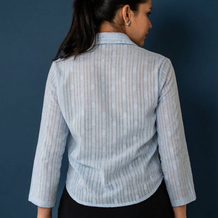 OLERAE Sky Blue Office Shirt 1