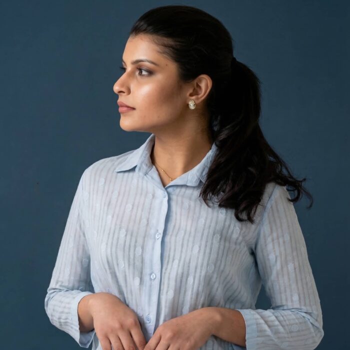 OLERAE Sky Blue Office Shirt 2