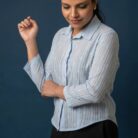 OLERAE Sky Blue Office Shirt 3