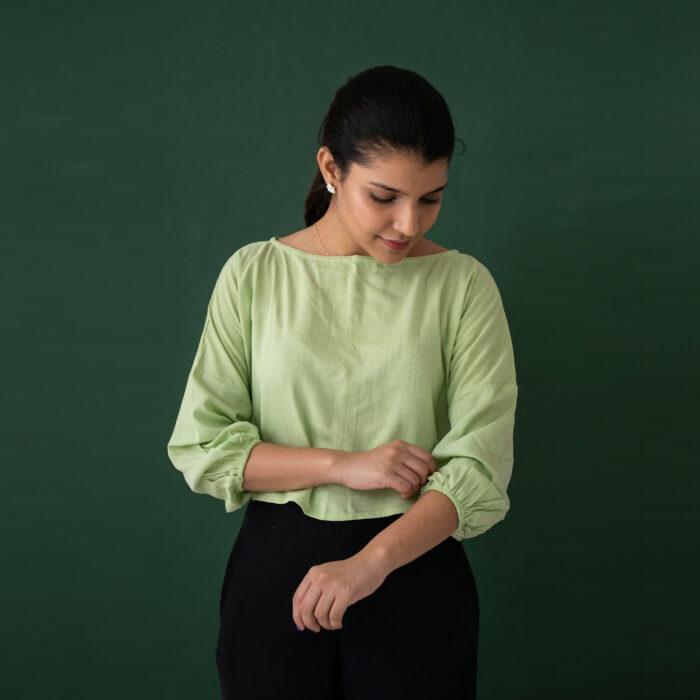 OLERAE Green Everyday Blouse 1