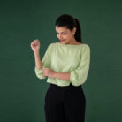 OLERAE Green Everyday Blouse