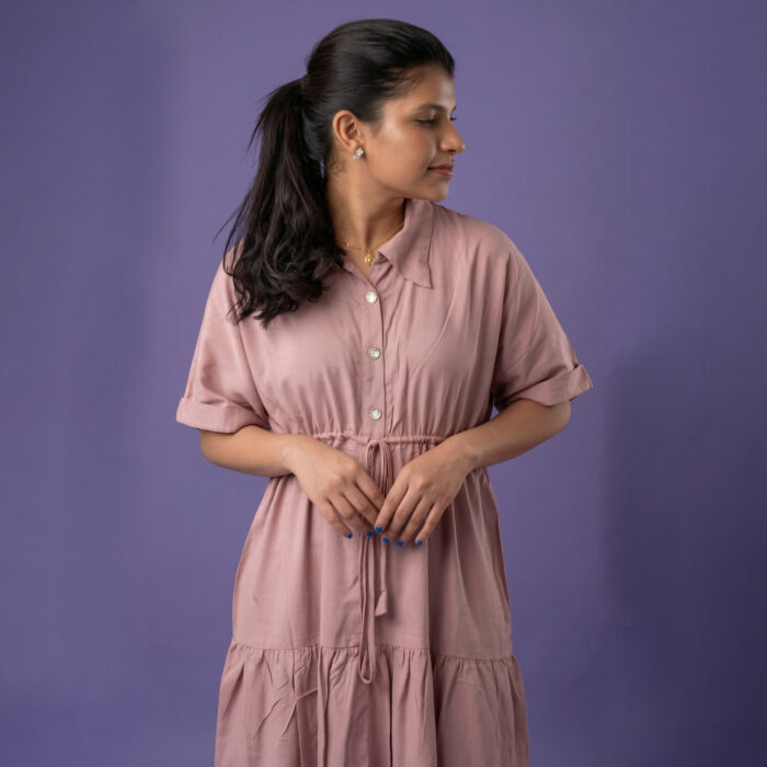 OLERAE Mauve Pink Everyday Dress 2
