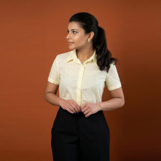 OLERAE Soft Lemon Crop Shirt 1