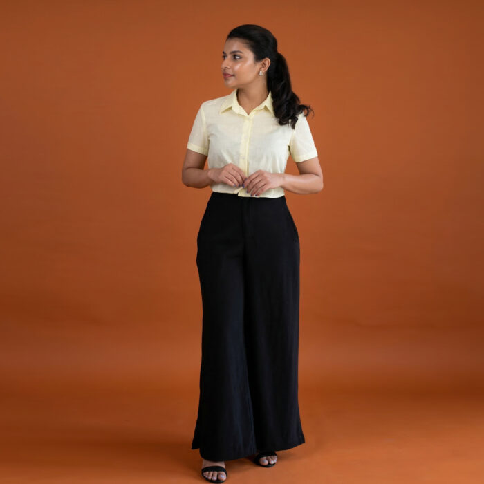 OLERAE Soft Lemon Crop Shirt 3